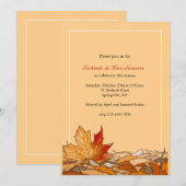 Gestorven bladeren van de najaarsuitnodiging kaart (Voorkant / Achterkant)