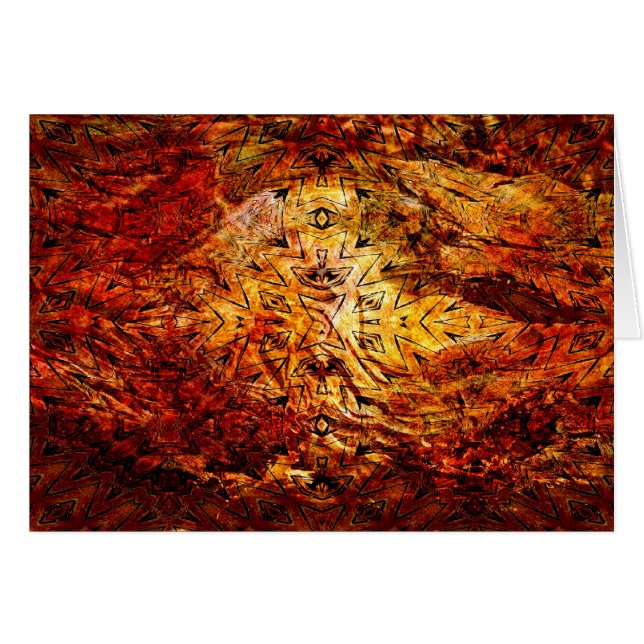 Gestorven boom en fossiel collage - Kaart (Voorkant Horizontaal)