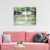 Gestorven boom in het water canvas afdruk (Insitu (Woonkamer))