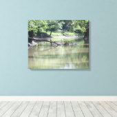 Gestorven boom in het water canvas afdruk (Insitu (Houten vloer))