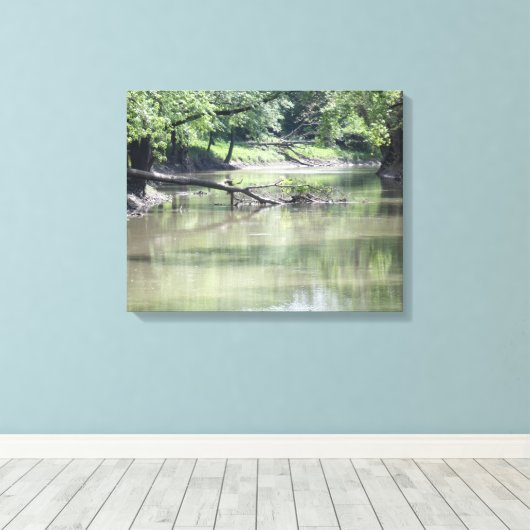 Gestorven boom in het water canvas afdruk (Insitu (Houten vloer))