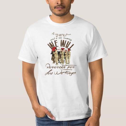 Gestorven Canadese soldaten - We zullen ze onthoud T-shirt (Voorkant)