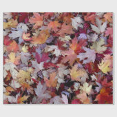 Gestorven herfstbomen cadeaupapier (Vlak)