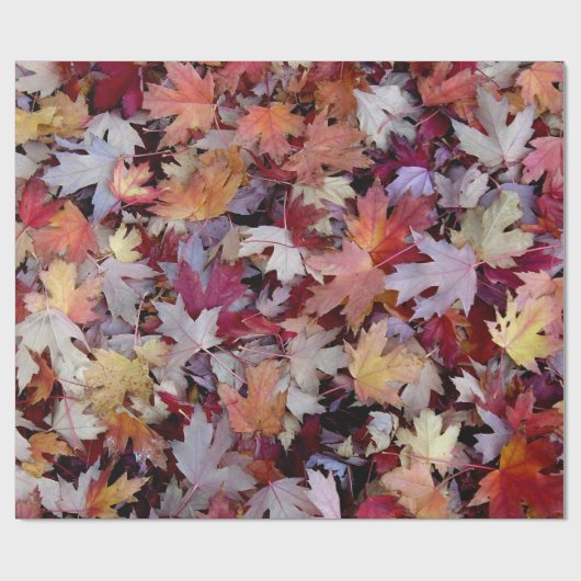 Gestorven herfstbomen cadeaupapier (Vlak)