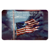 Gestorven, maar niet vergeten rokervlag flexibel magneet (Horizontaal)