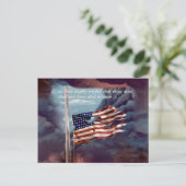 Gestorven, maar niet vergeten, rook- en tornvlag,  briefkaart (Staand voorkant)