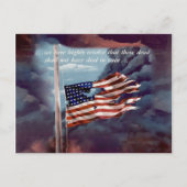 Gestorven, maar niet vergeten, rook- en tornvlag,  briefkaart (Voorkant)