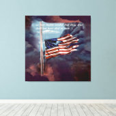 Gestorven, maar niet vergeten, rook- en tornvlag canvas afdruk (Insitu (Houten vloer))