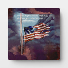 Gestorven, maar niet vergeten, rook- en tornvlag fotoplaat