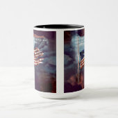 Gestorven, maar niet vergeten, rook- en tornvlag mok (Midden)