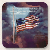 Gestorven, maar niet vergeten, rook- en tornvlag onderzetter (Voorkant)