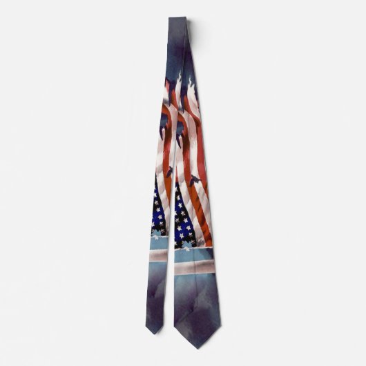 Gestorven, maar niet vergeten, rook- en tornvlag stropdas (Achterkant)