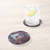 Gestorven, maar niet vergeten, rook- en tornvlag zandsteen onderzetter (Zijkant)