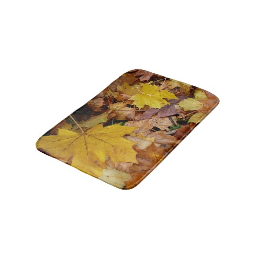 Gestorven Maple laat Yellow Autumn Natuur Badmat (Gekanteld)