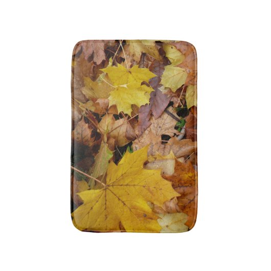 Gestorven Maple laat Yellow Autumn Natuur Badmat (Voorkant Verticaal)