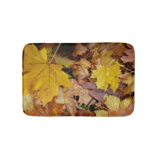 Gestorven Maple laat Yellow Autumn Natuur Badmat (Voorkant)