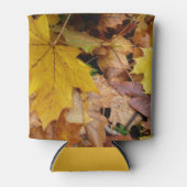 Gestorven Maple laat Yellow Autumn Natuur Blikjeskoeler (Voorkant)