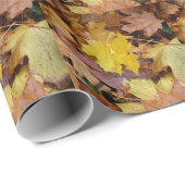 Gestorven Maple laat Yellow Autumn Natuur Cadeaupapier (Rol Hoek)