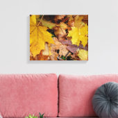Gestorven Maple laat Yellow Autumn Natuur Canvas Afdruk (Insitu (Woonkamer))