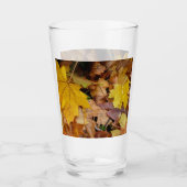 Gestorven Maple laat Yellow Autumn Natuur Glas (Voorkant)