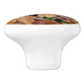 Gestorven Maple laat Yellow Autumn Natuur Keramische Knop (Zijkant)