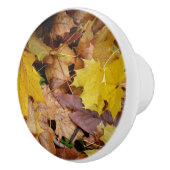 Gestorven Maple laat Yellow Autumn Natuur Keramische Knop (Rechts)