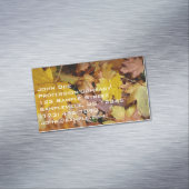 Gestorven Maple laat Yellow Autumn Natuur Magnetisch Visitekaartje (Voorbeeld)