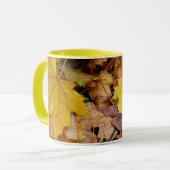 Gestorven Maple laat Yellow Autumn Natuur Mok (Voorkant links)