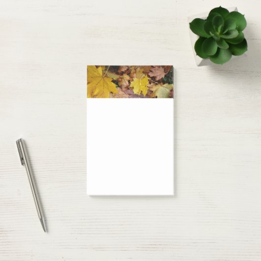 Gestorven Maple laat Yellow Autumn Natuur Post-it® Notes (Kantoor)