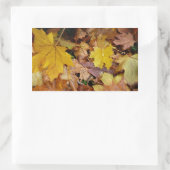 Gestorven Maple laat Yellow Autumn Natuur Rechthoekige Sticker (Tas)