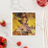 Gestorven Maple laat Yellow Autumn Natuur Servetten (Insitu)