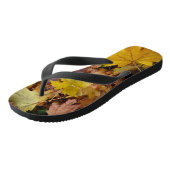 Gestorven Maple laat Yellow Autumn Natuur Teenslippers (Schuin)
