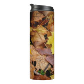 Gestorven Maple laat Yellow Autumn Natuur Thermosbeker (Geroteerd rechts)