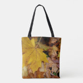 Gestorven Maple laat Yellow Autumn Natuur Tote Bag (Achterkant)