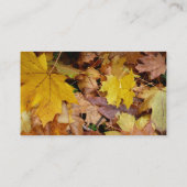 Gestorven Maple laat Yellow Autumn Natuur Visitekaartje (Achterkant)