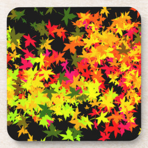 Gestorven Maples Leaves in de herfst Drankjes Onderzetter