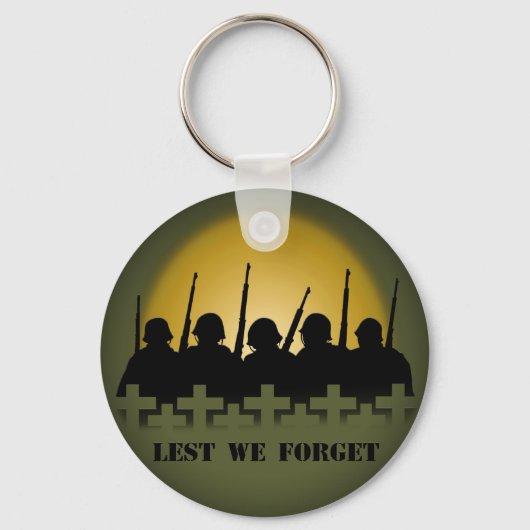 Gestorven soldaten Sleutelhanger Lest We vergeten (Voorkant)