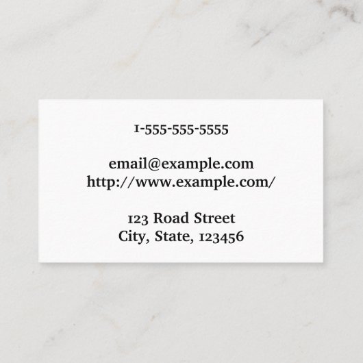 Gestorven Visitekaartje in de startfase (Achterkant)