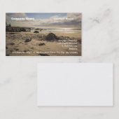 Gestorven zandkasteel op het strand visitekaartje (Voorkant / Achterkant)