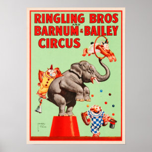 GESTRAINDE DIEREN Ringling Bros Barnum Bailey Circ Poster