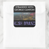 GESTRAND BIJ GEORGE CLINTON KUSH VIERKANTE STICKER (Tas)