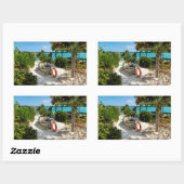 Gestrand bootwrak rechthoekige sticker (Vel)