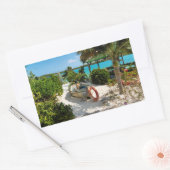 Gestrand bootwrak rechthoekige sticker (Envelop)