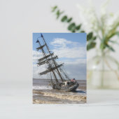 Gestrand Schip Briefkaart (Staand voorkant)