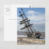 Gestrand Schip Briefkaart (Voorkant / Achterkant)