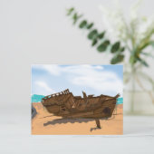 Gestrand Wrak Briefkaart (Staand voorkant)