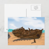 Gestrand Wrak Briefkaart (Voorkant / Achterkant)