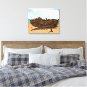 Gestrand wrak canvas afdruk (Insitu (Slaapkamer))