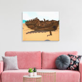 Gestrand wrak canvas afdruk (Insitu (Woonkamer))