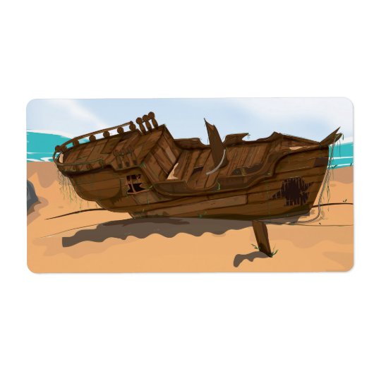 Gestrand Wrak Etiket (Voorkant)